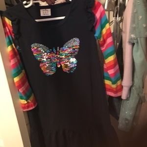 2-3Y Rainbow Butterfly dress